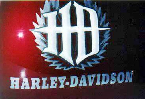 Harley Davidson wings on tank