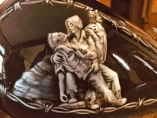 Nurses memorial on tank