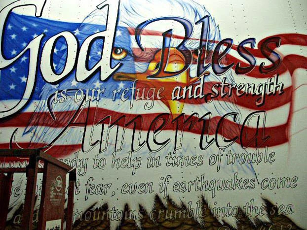 God bless America Eagle on cemi